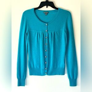 Turquoise Cashmere Cardigan Sweater by Apt. 9